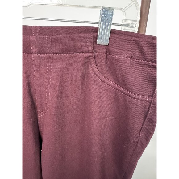 UNIQLO Womens Easy Knit Leggings Pants XL Wine Polyester Cotton Spandex - Picture 15 of 16